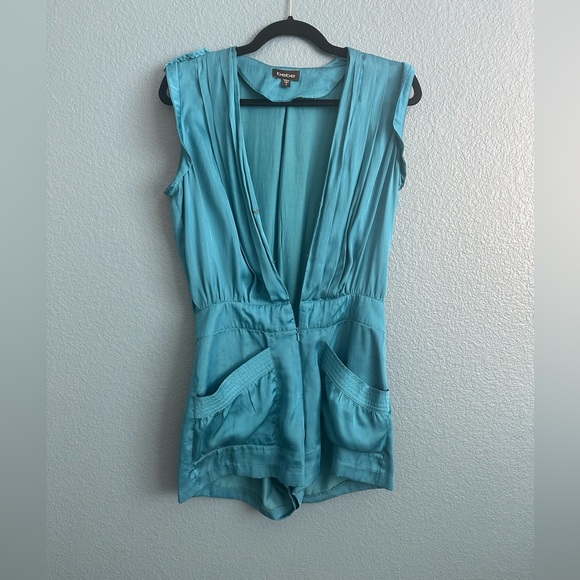 Bebe teal romper - Picture 1 of 1